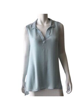 Cloth & Stone Baby Blue Sleeveless Open Back Top